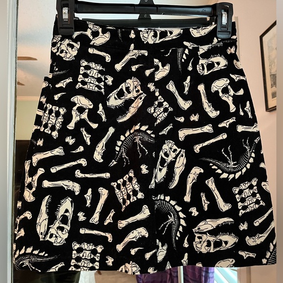 Dangerfield ModCloth Dinosaur Fossil Mini Skirt US Size 2 AUS Size 6 - Picture 2 of 4